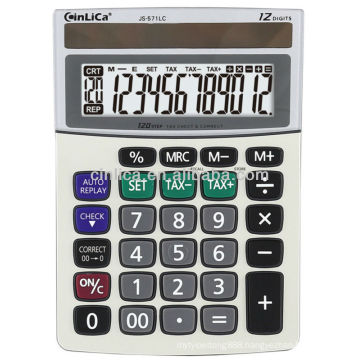 12 digit check correct function calculator JS-571LC